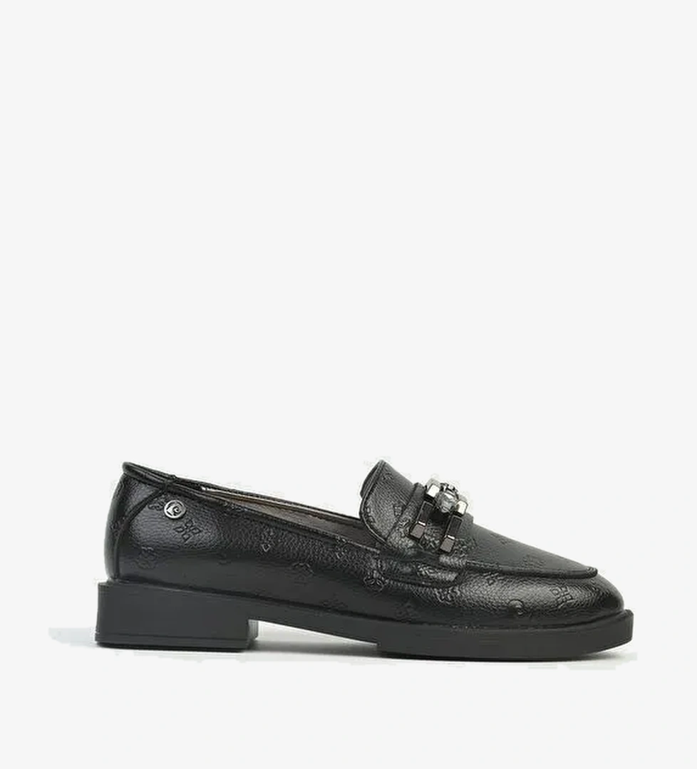 Pierre Cardin® | PC-54271 Siyah Baskılı Kadın Loafer Ayakkabı - Görsel 1