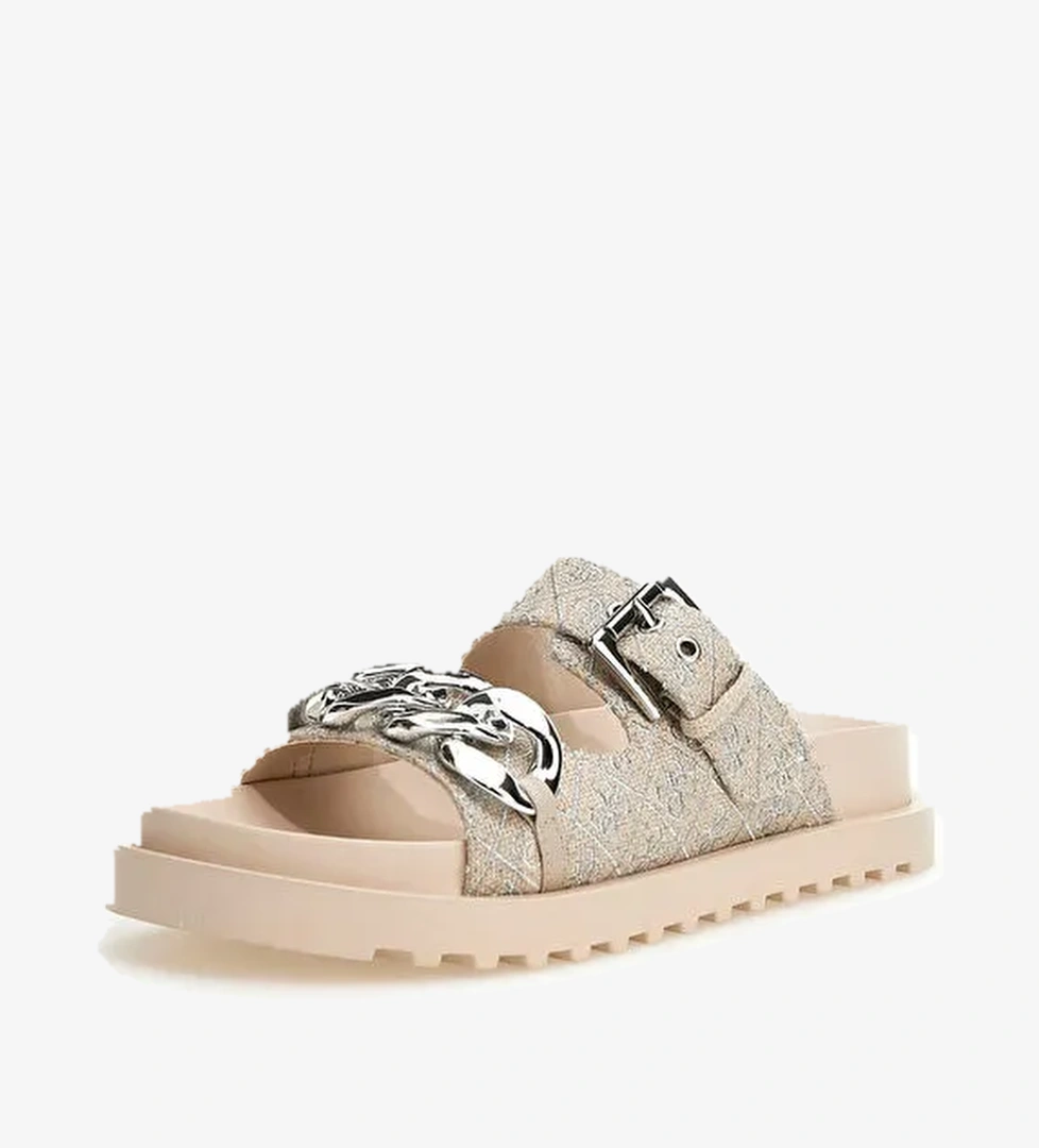 Guess Bej - Gümüş Kadın Terlik FL6FATFAL03-BEISI - Görsel 1