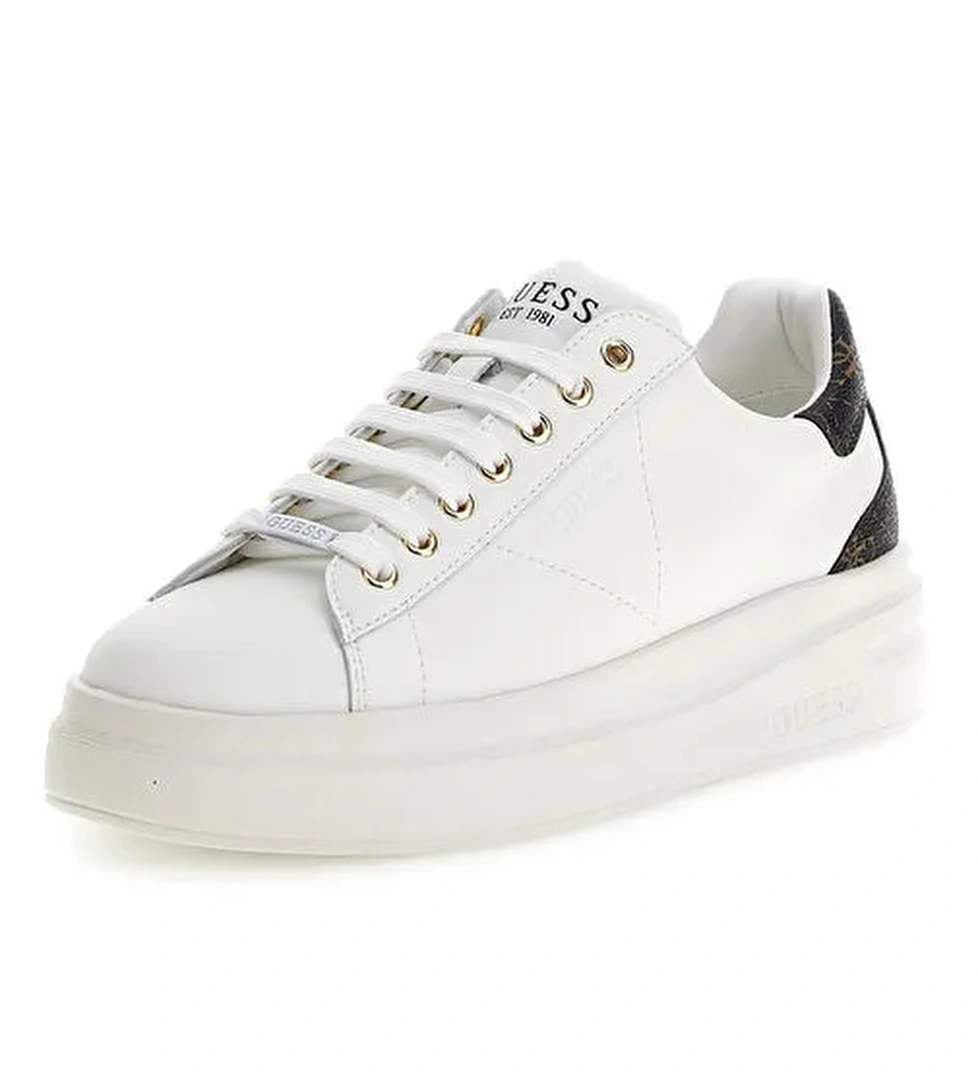 Guess Beyaz Kadın Deri Sneaker FLJELBFAL12-WHBRO