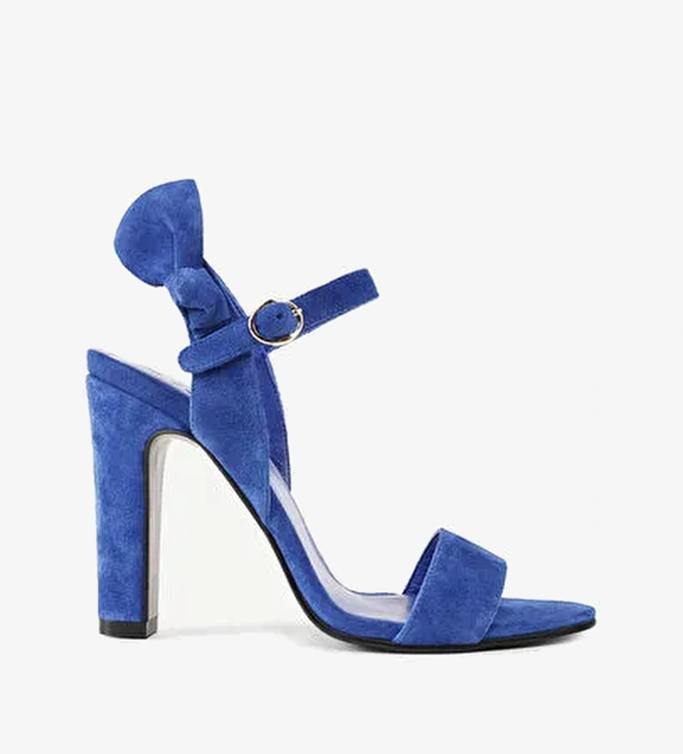 Yargıcı Kırmızı Kadın Süet Topuklu Ayakkabı 24YKAY4538X - Görsel 1