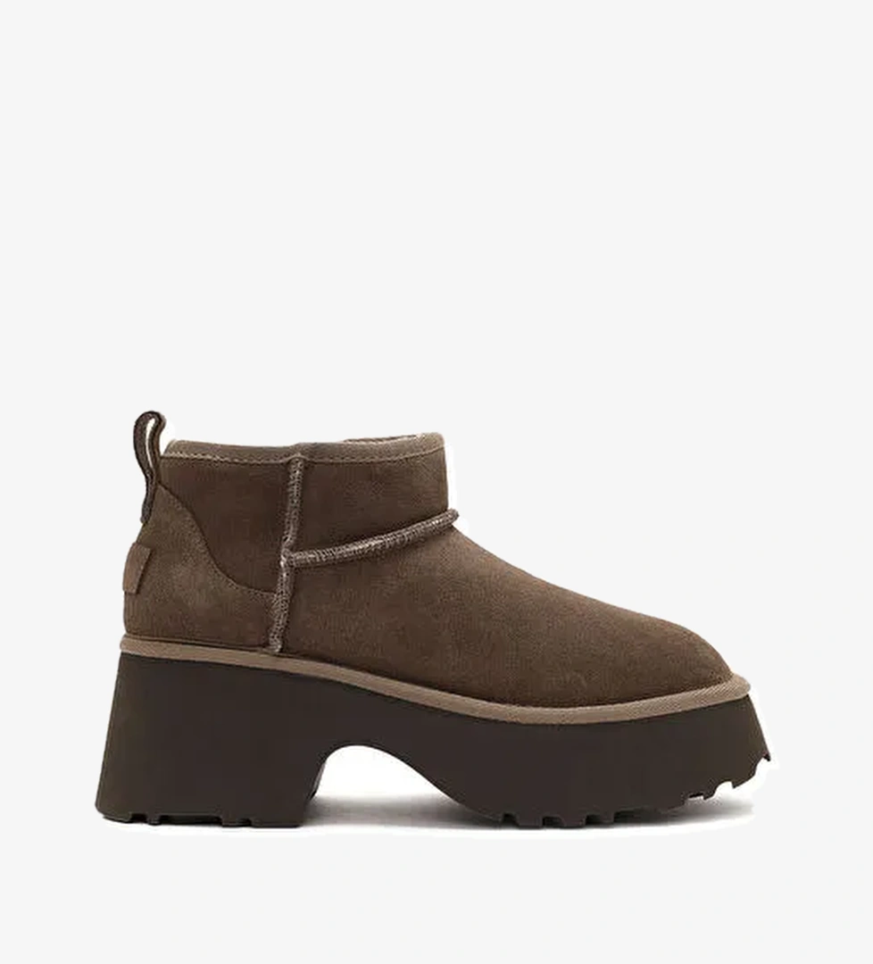 Derimod Derimod Kadın Vizon Kalın Tabanlı Süet Deri Teddy Bot 24WFD142910 | Boyner Vizon - 1. görsel