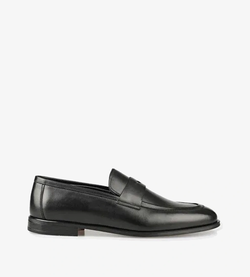 Siyah Deri Erkek Klasik Ayakkabı - Görsel 1