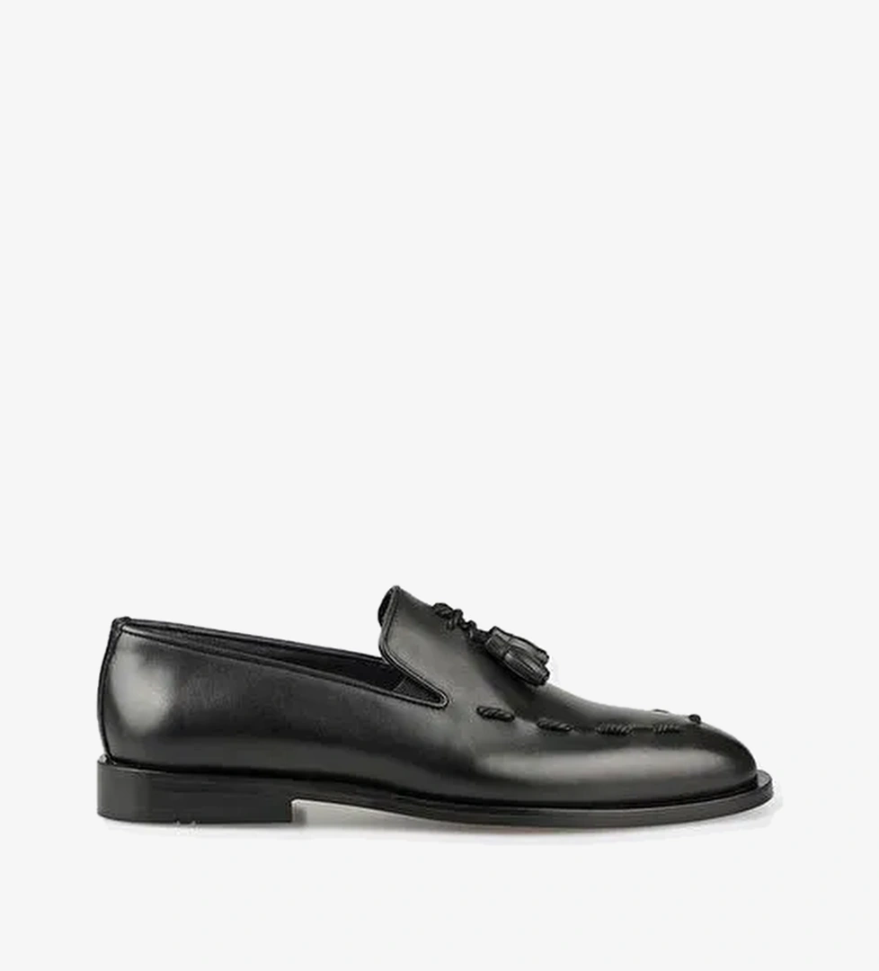 Elle Siyah Erkek Deri Klasik Ayakkabı ERANT - Görsel 1