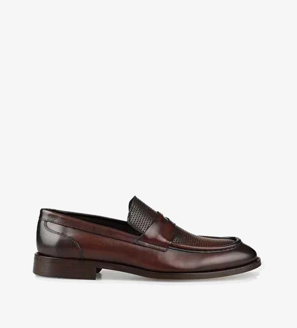 Elle Kahverengi Erkek Deri Klasik Ayakkabı FEDE - Görsel 1