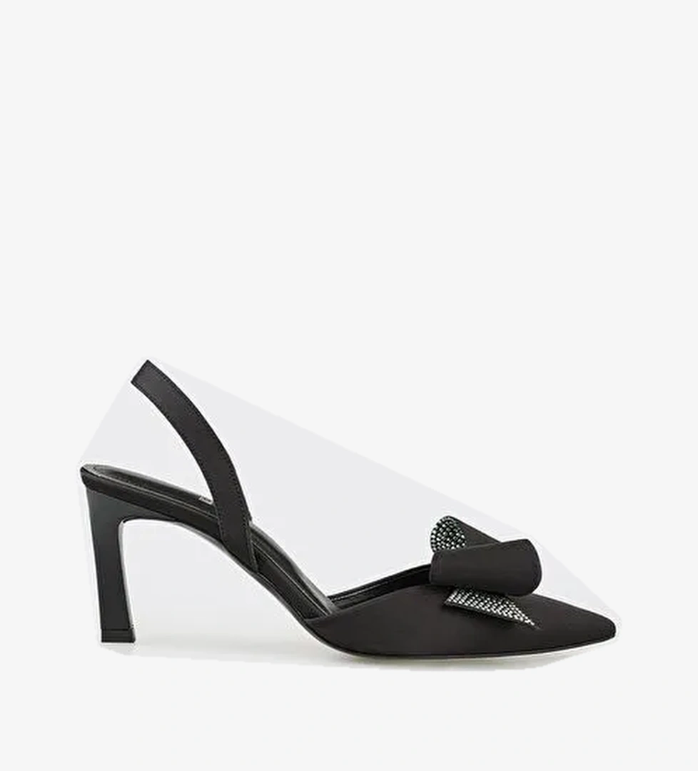 Siyah Kadın Topuklu Ayakkabı - Görsel 1