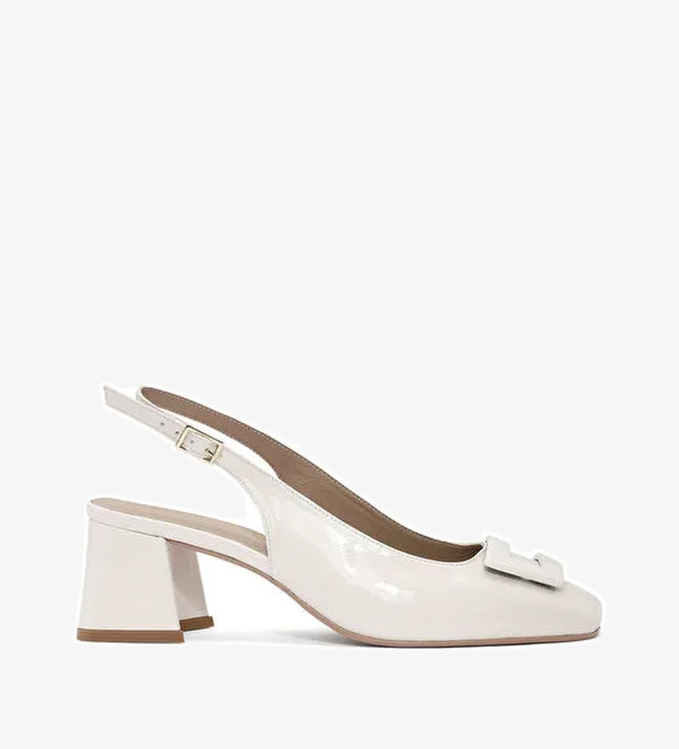 Derimod Siyah Kadın Rugan Topuklu Ayakkabı 25SFD182616 - Görsel 1