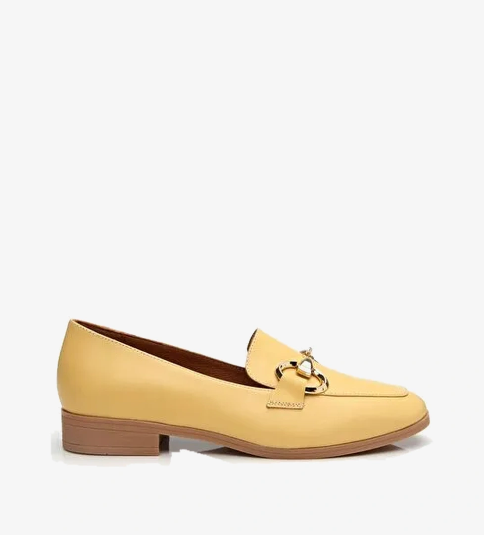 Hotiç Sarı Kadın Deri Loafer 01AYH303960A520