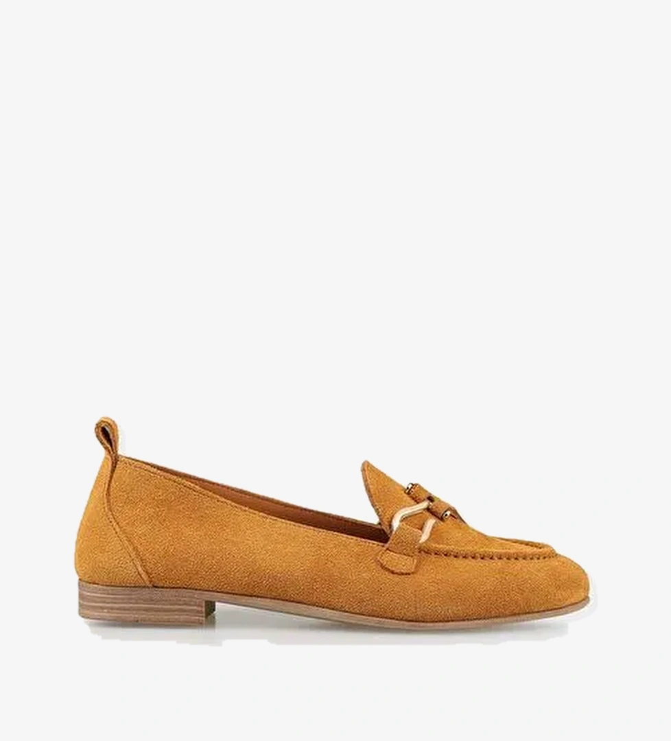 Elle Bej Kadın Süet Loafer DEMELO-2 - Görsel 1