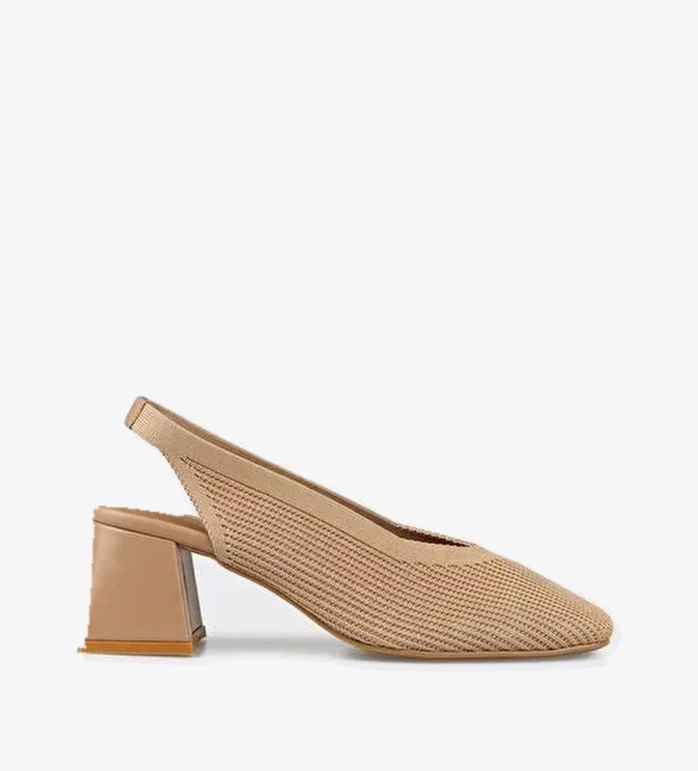 Naturel Kadın Topuklu Ayakkabı - Görsel 1