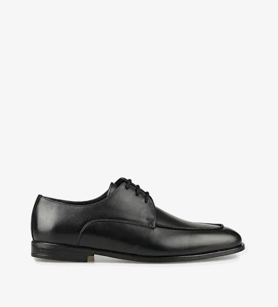 Siyah Deri Erkek Klasik Ayakkabı - Görsel 1