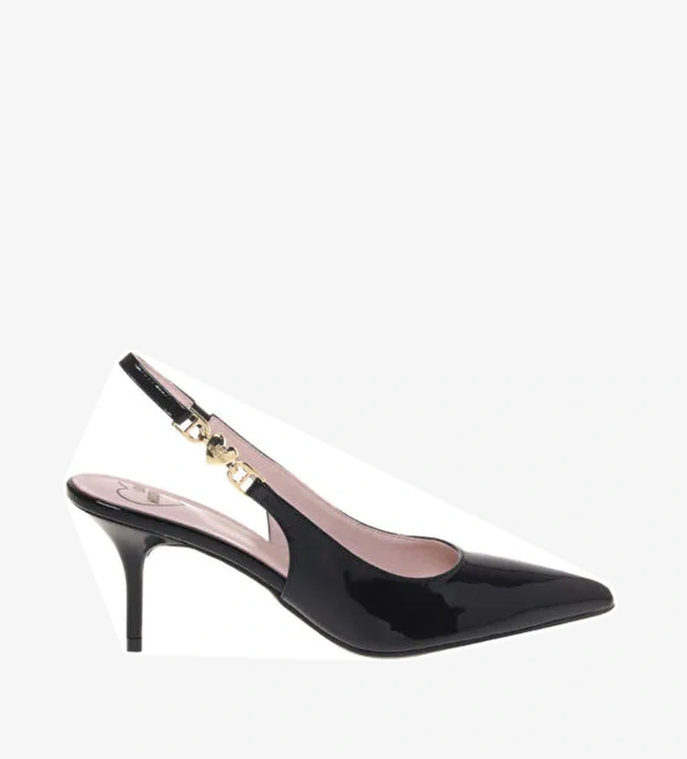 Love Moschino Siyah Kadın Deri Topuklu Ayakkabı JA10487G1M - Görsel 1