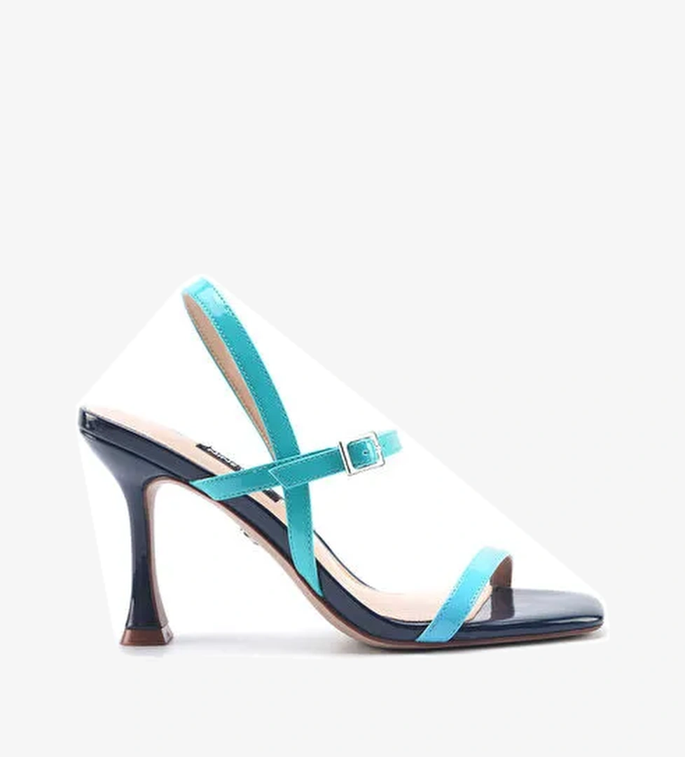 MONIQUE2 5FX Mavi Kadın Topuklu Sandalet - Görsel 1