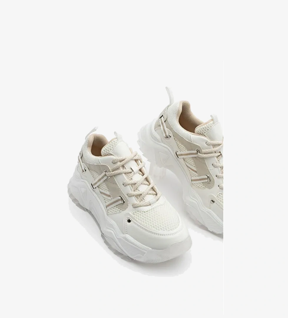 Marjin Bej-Beyaz Kadın Sneaker 321102865174 - Görsel 1