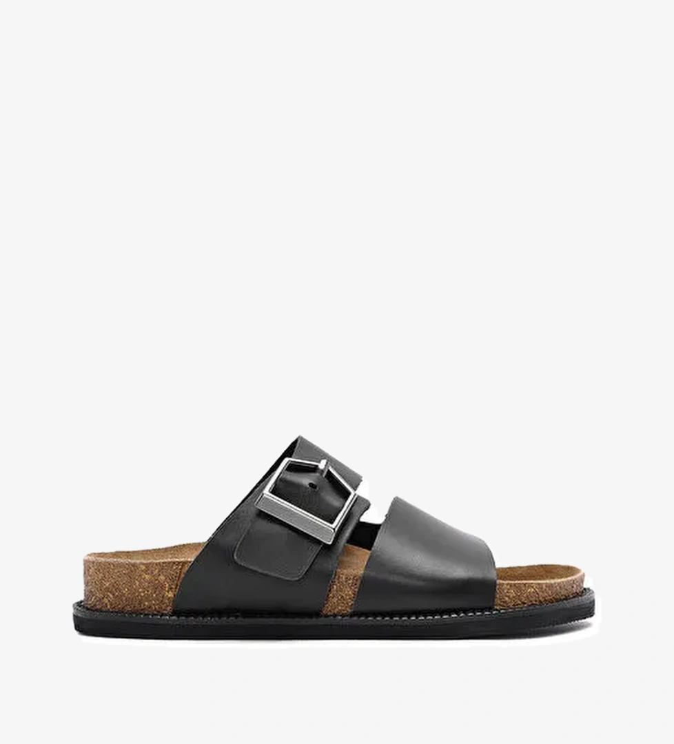 Derimod Derimod Siyah Kadın Deri Terlik 25SFD306018 Boyner'de! Siyah - 1. görsel