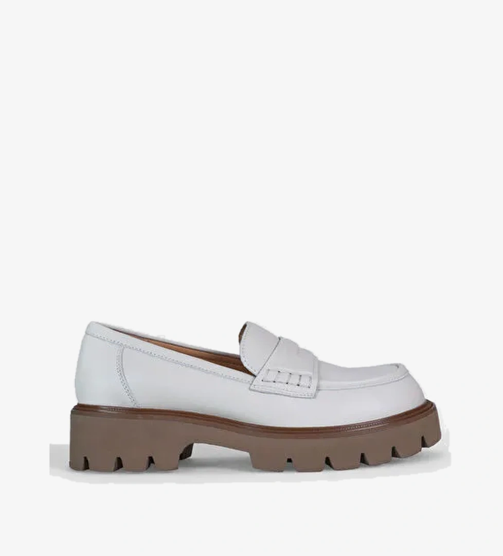 Anna Kadın Deri Ayakkabı Ekru - Görsel 1