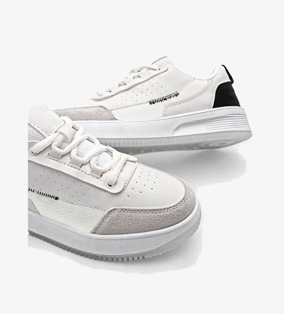 Kadın Sneaker Yüksek Taban Spor Ayakkabı Loske Siyah - Görsel 1