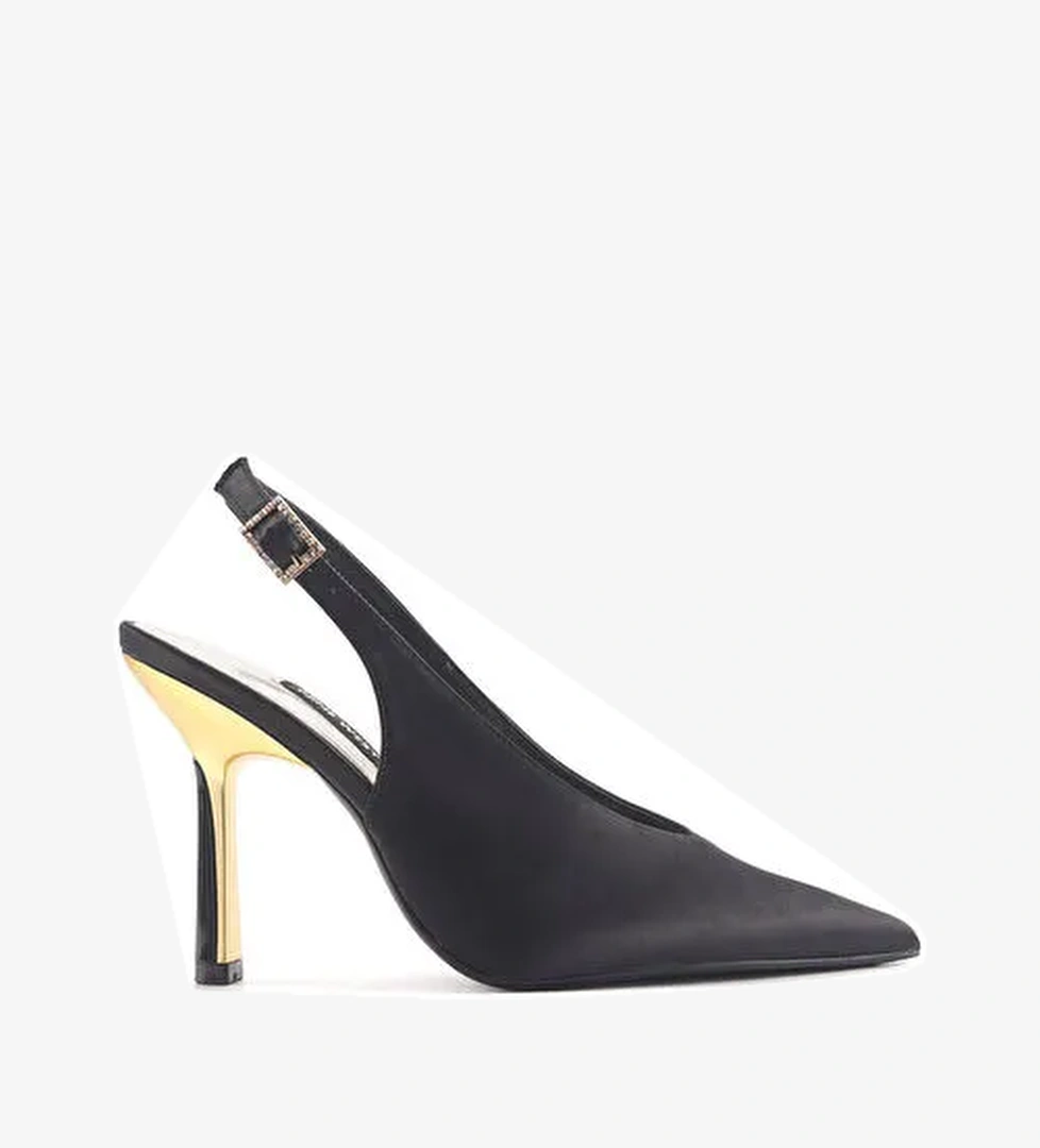 BESTYLE 4PR Siyah Kadın Topuklu Ayakkabı - Görsel 1