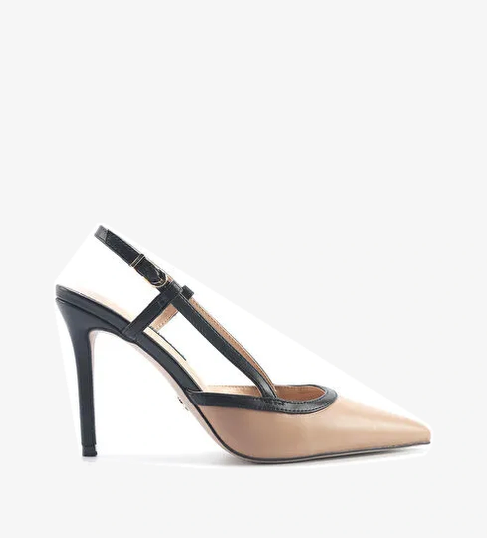 TUNYA 5FX Krem Kadın Topuklu Ayakkabı - Görsel 1