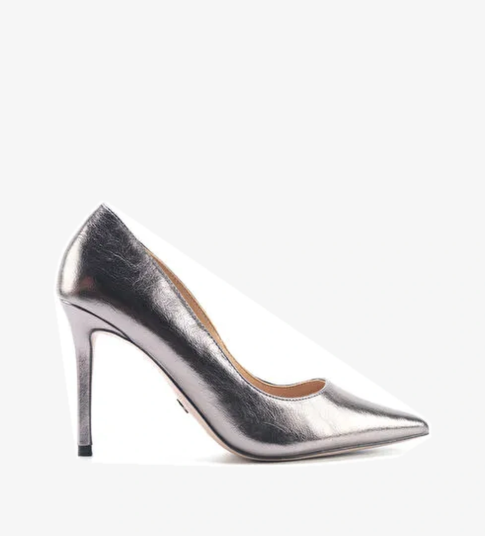 JULLY 5FX Gümüş Kadın Topuklu Ayakkabı - Görsel 1