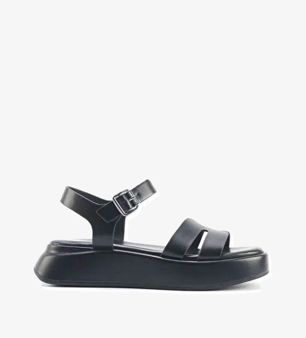 VELART 5FX Siyah Kadın Kalın Taban Sandalet - Görsel 1