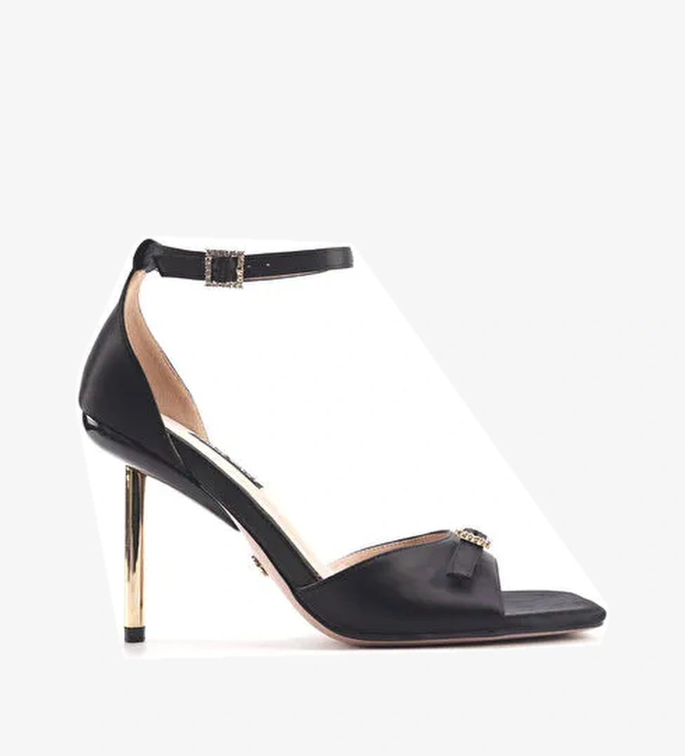 LINETTA 4PR Siyah Kadın Topuklu Sandalet - Görsel 1