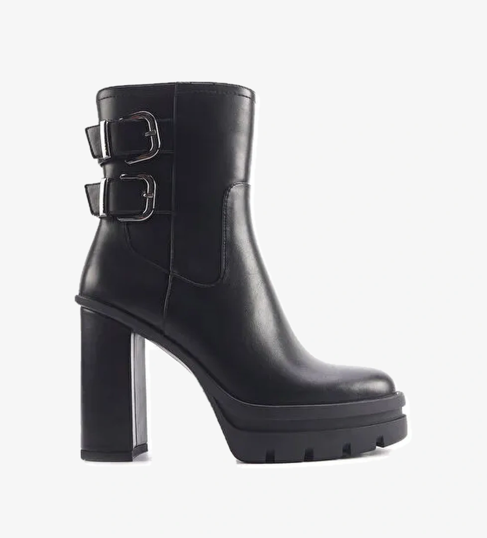 BODENA 4PR Siyah Kadın Topuklu Bot - Görsel 1