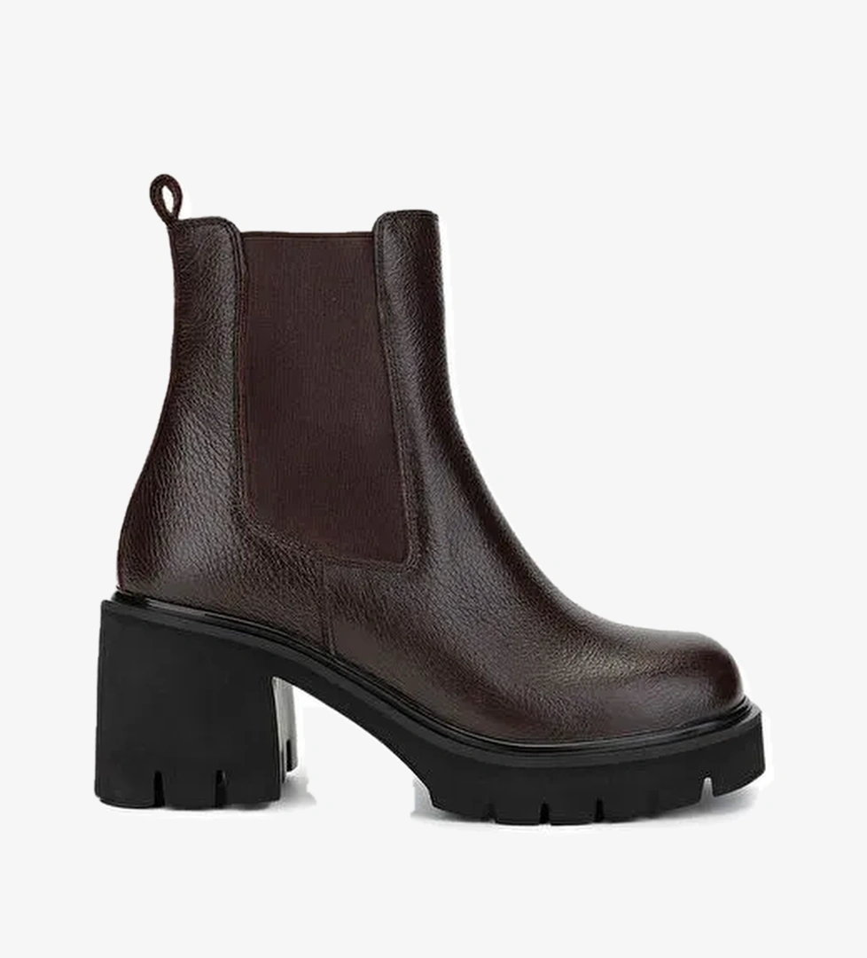 Tamer Tanca Kadın Hakiki Deri Kahverengi Casual Bot - Görsel 1