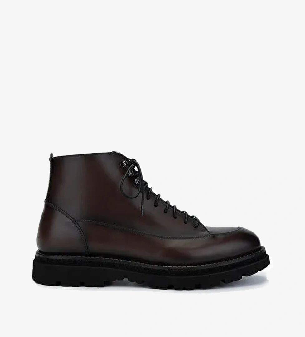 Franceschetti Erkek Hakiki Deri Kahverengi Casual Bot - Görsel 1