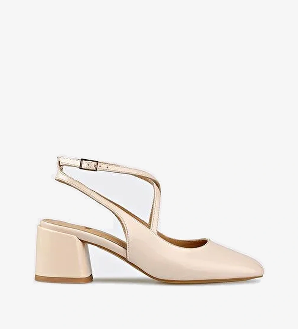 Bej Kadın Topuklu Ayakkabı - Görsel 1