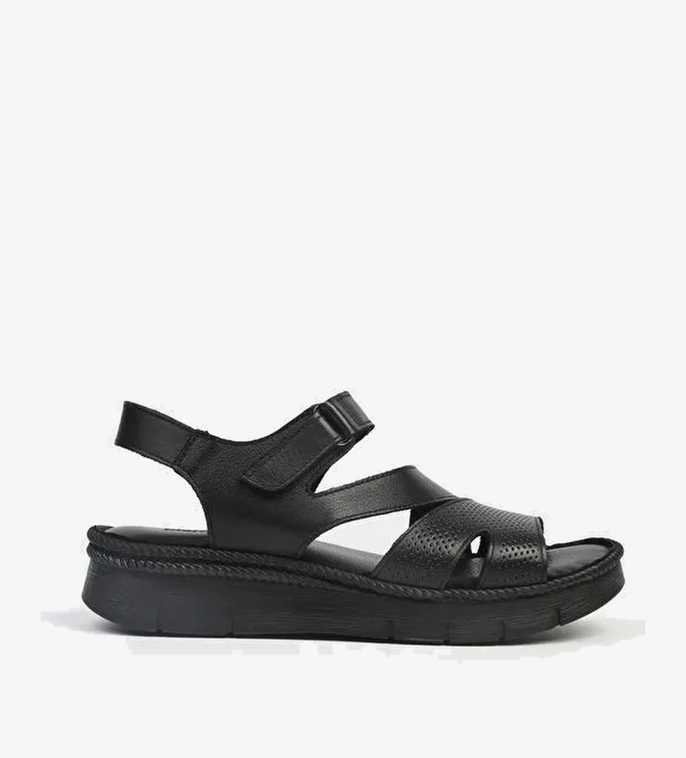 Pierre Cardin® | PC-5143-3013 Siyah-Kadın Platform Topuk Sandalet - Görsel 1