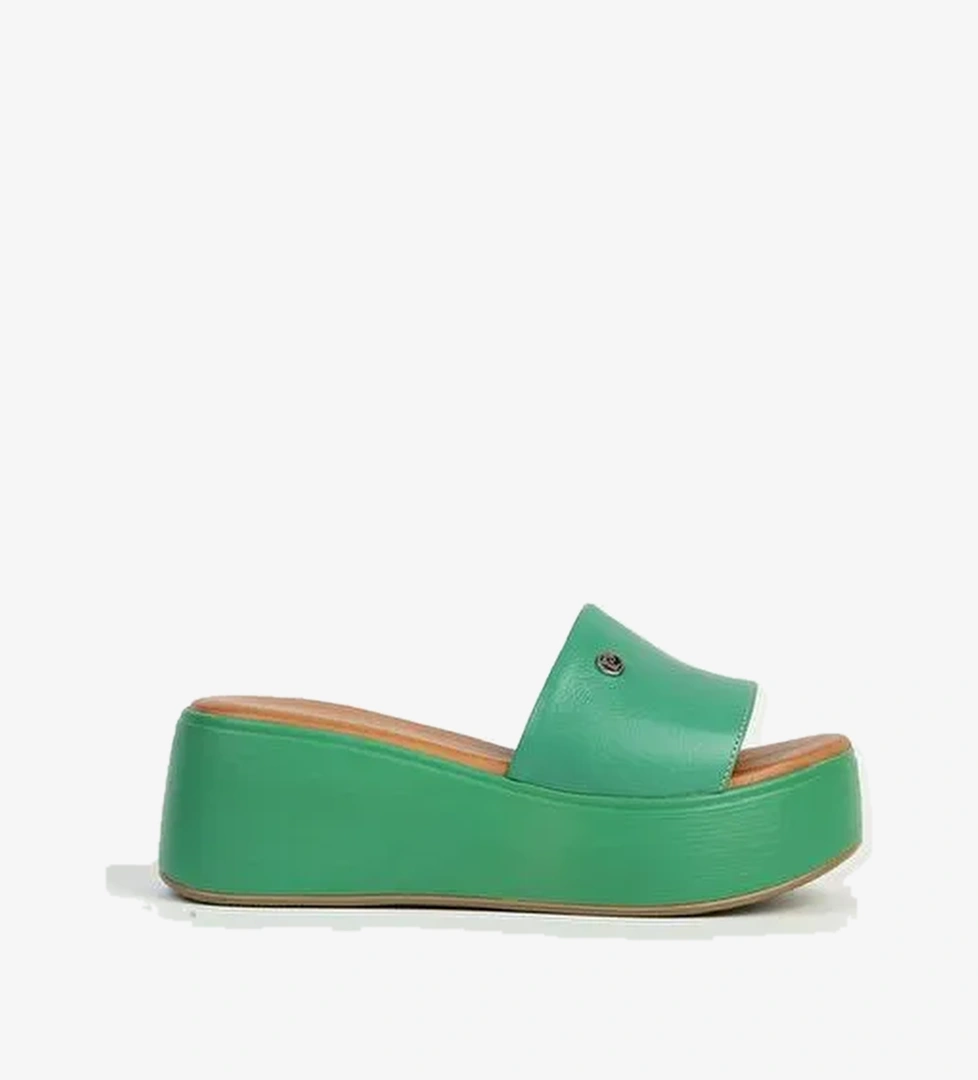 Pierre Cardin Yeşil Kadın Topuklu Terlik PC-54640 - Görsel 1