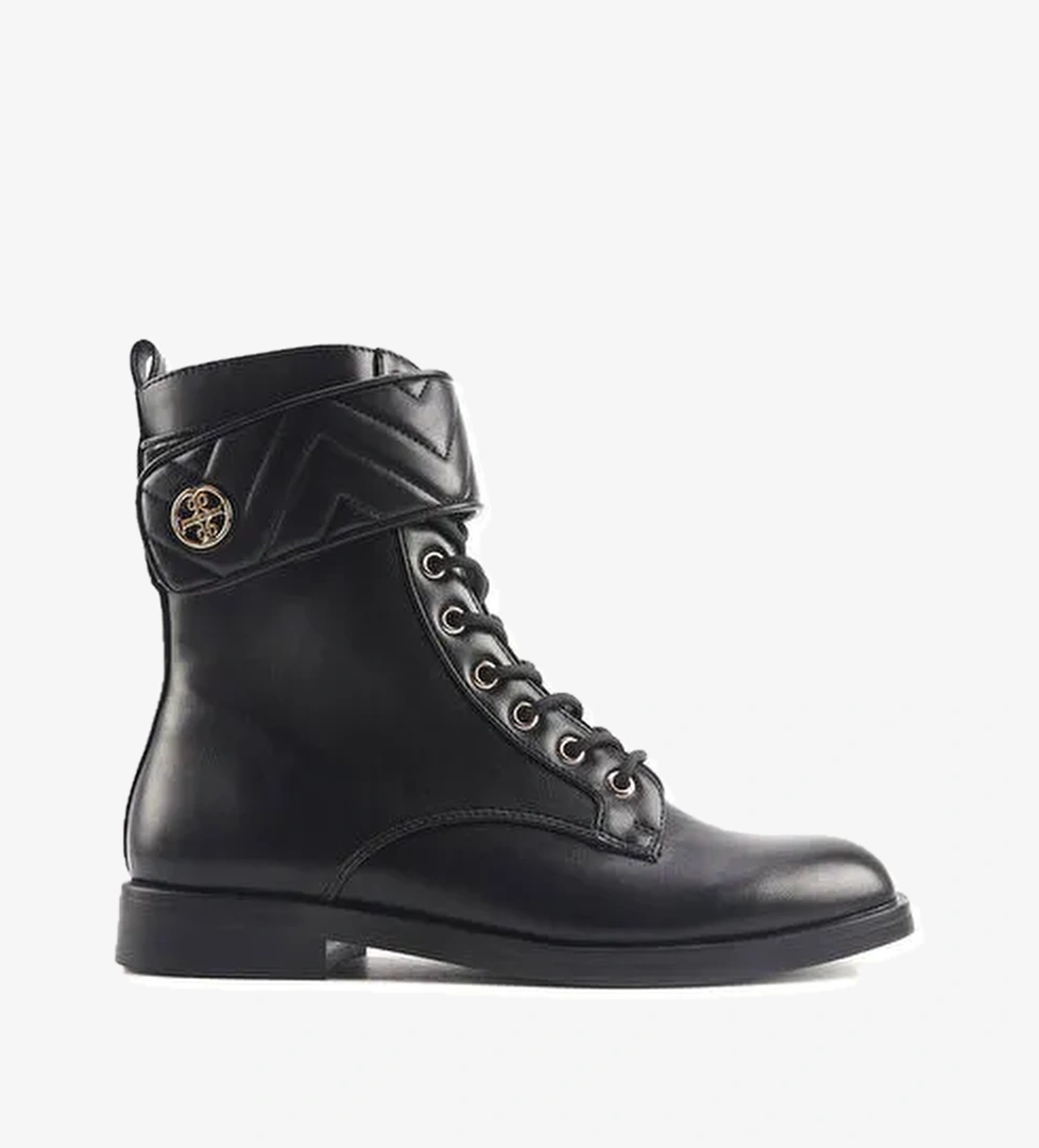 VALERIA 4PR Siyah Kadın Düz Bot - Görsel 1