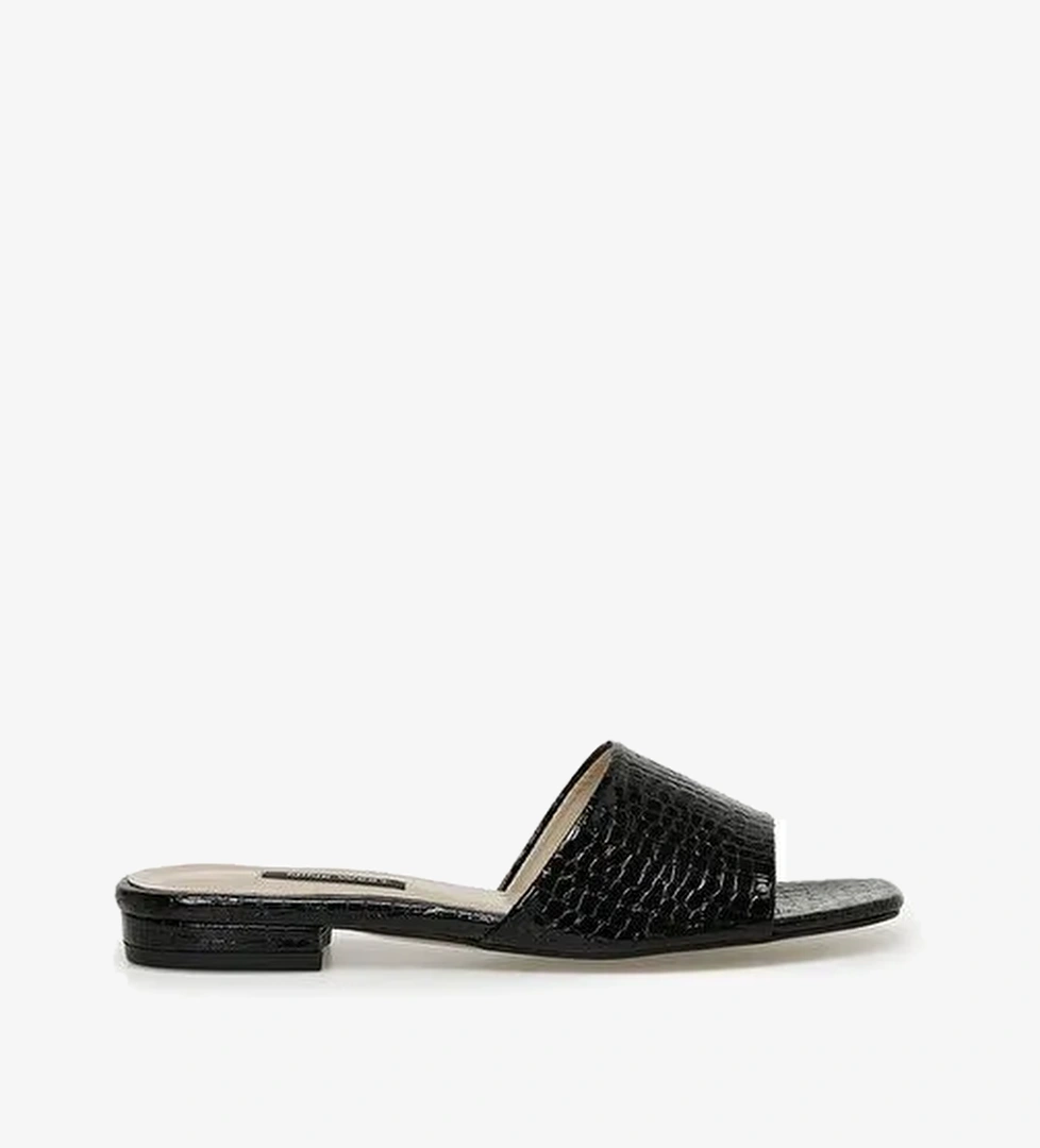 MAYYA 3FX Siyah Kadın Düz Terlik - Görsel 1