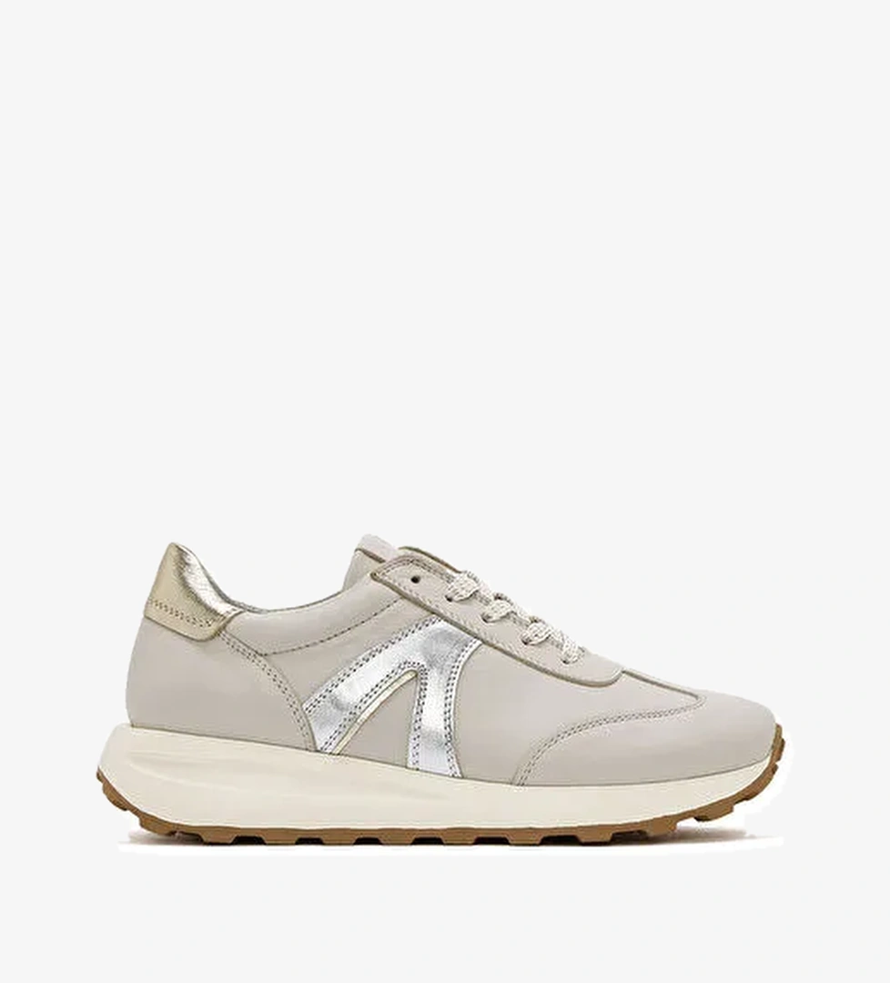 Derimod Derimod Kadın Bej Bağcıklı Deri Sneaker 25SFD372218 Boyner'de! Bej - 1. görsel