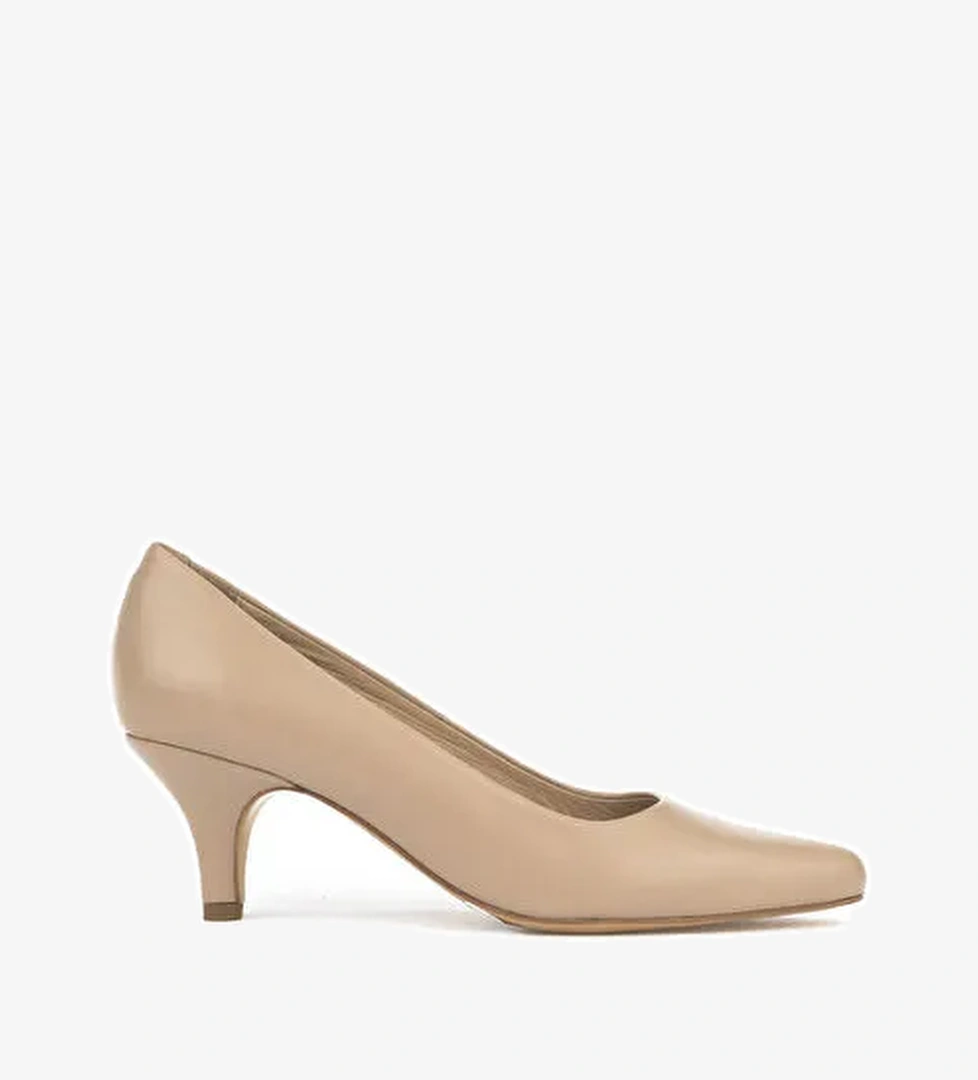 Ziya, Kadın Hakiki Deri Topuklu Ayakkabı 1511030Z324 Cappuccino - Görsel 1