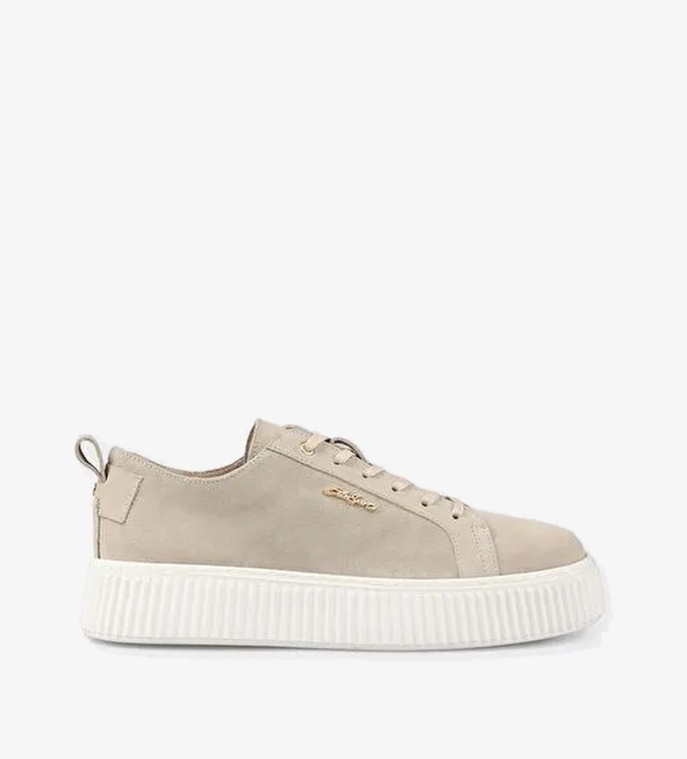 Bej Deri Erkek Spor Ayakkabı - Görsel 1