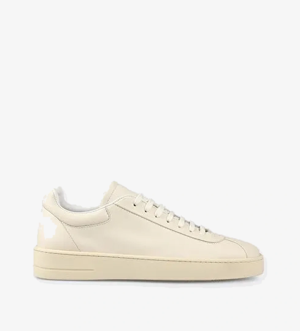 Ekru Deri Erkek Spor Ayakkabı - Görsel 1