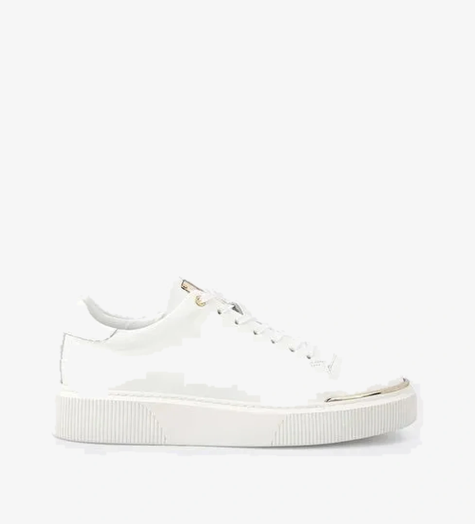 Beyaz Deri Erkek Spor Ayakkabı - Görsel 1