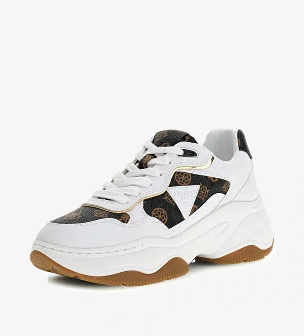 Guess Beyaz - Siyah Kadın Sneaker FLPHAPFAL12-WHIBR - Görsel 1