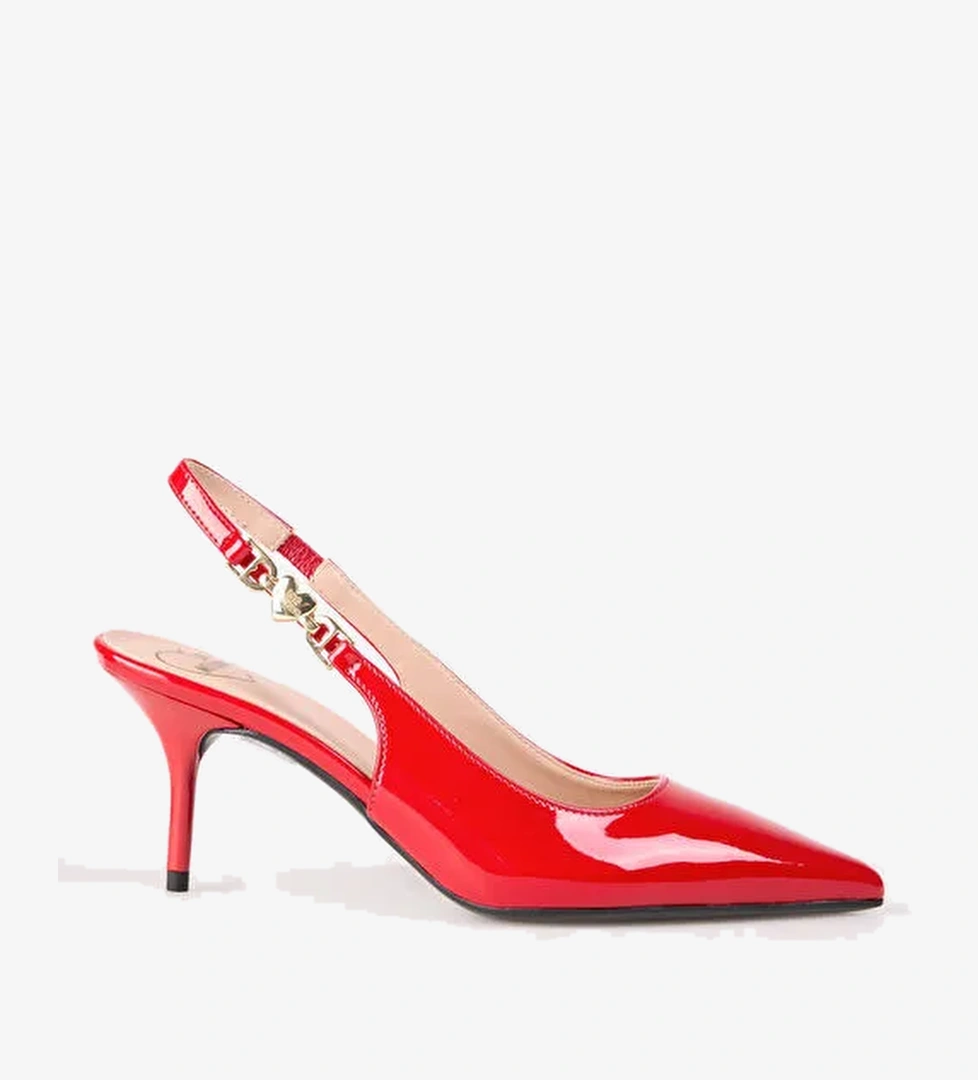 Love Moschino Kırmızı Kadın Deri Topuklu Ayakkabı JA10487G1M