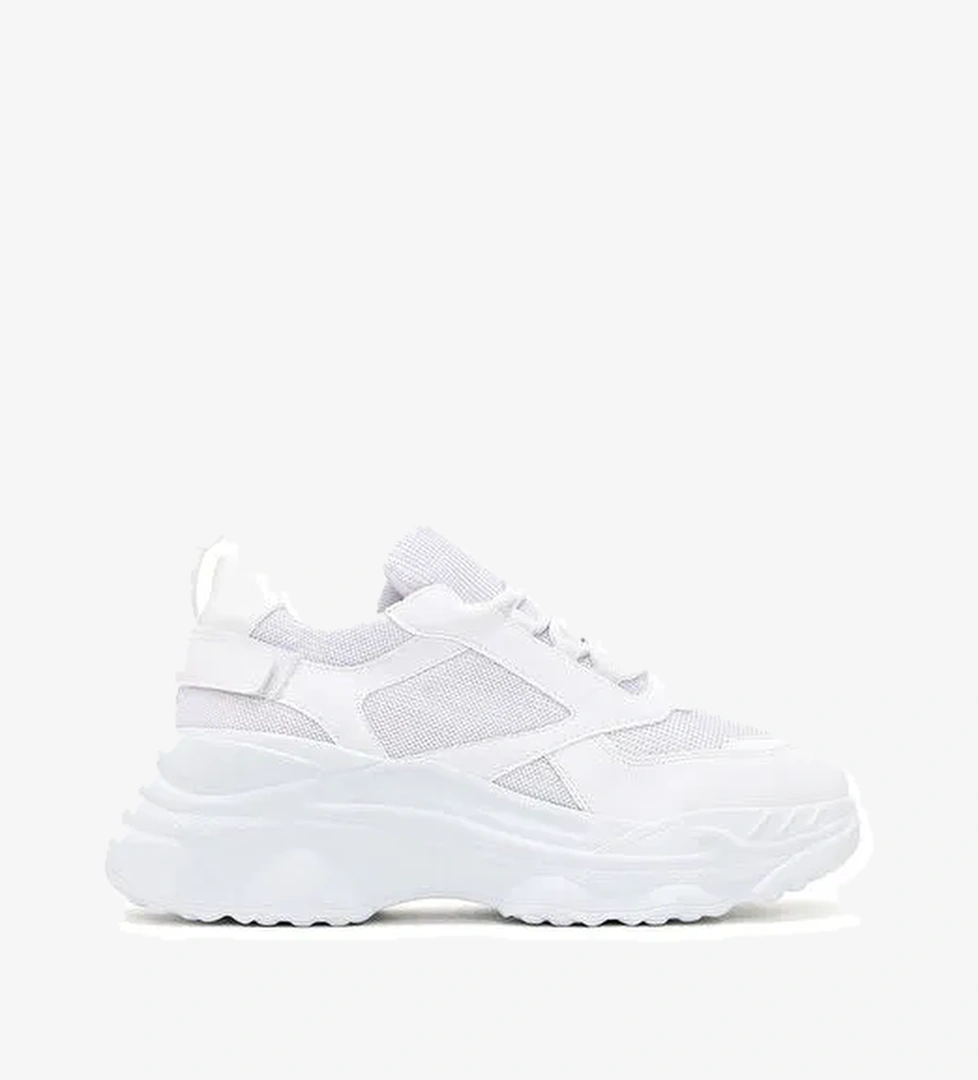 Kadın Beyaz Kalın Tabanlı Sneaker 25SFE210114 - Görsel 1