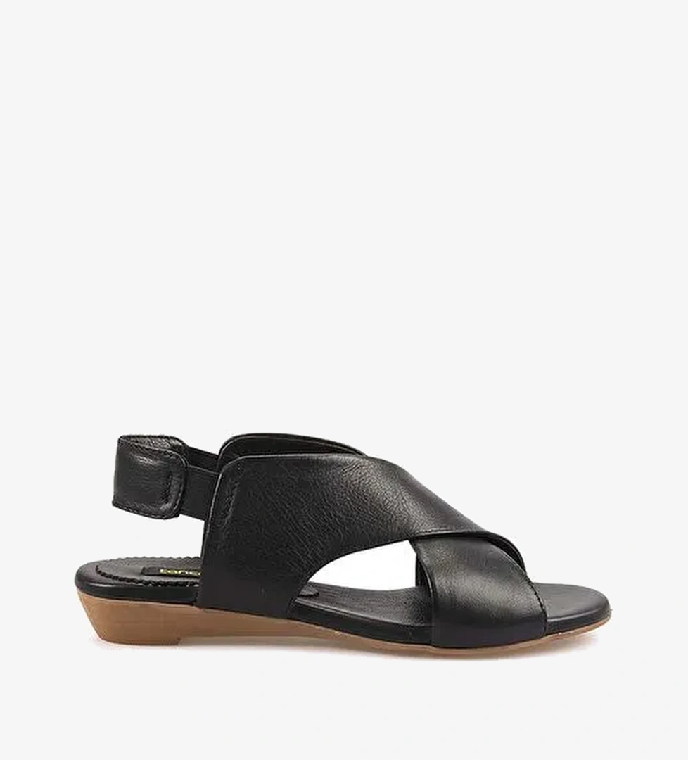 Kemal Tanca Hakiki Deri Eva Taban Kadın Sandalet 9011 - Görsel 1