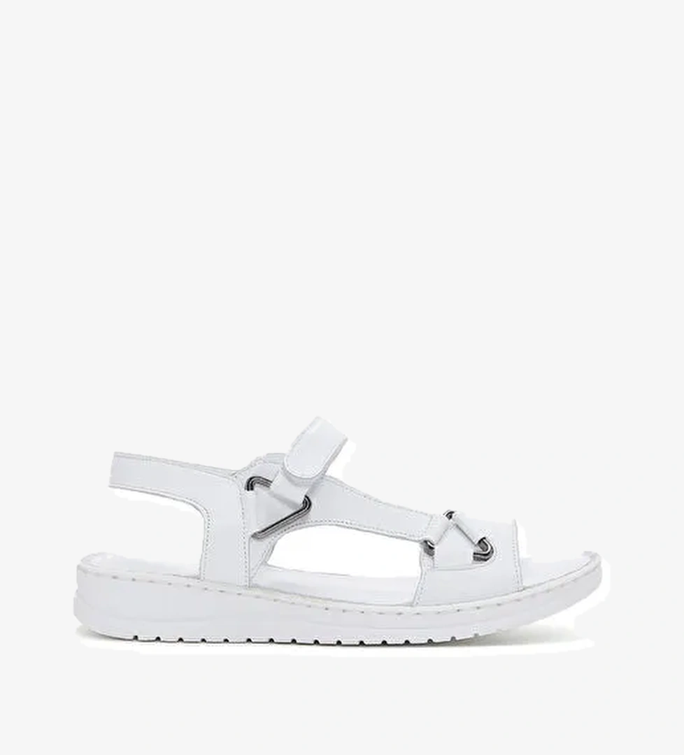 Derimod Derimod Kadın Beyaz Deri Comfort Sandalet 25SFD340518 Sandalet & Terlik | Boyner Beyaz - 1. görsel