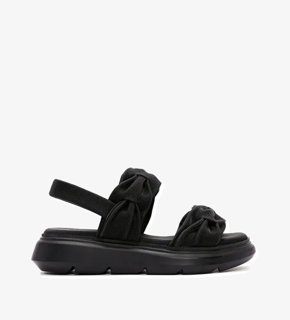 Kadın Siyah Kalın Tabanlı Sandalet 25SFE485018 - Görsel 1