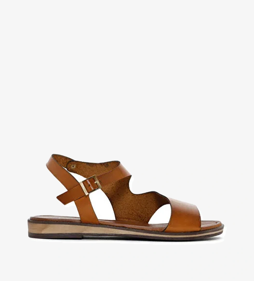 Kadın Taba Deri Bodrum Sandalet 25SFD332218 - Görsel 1