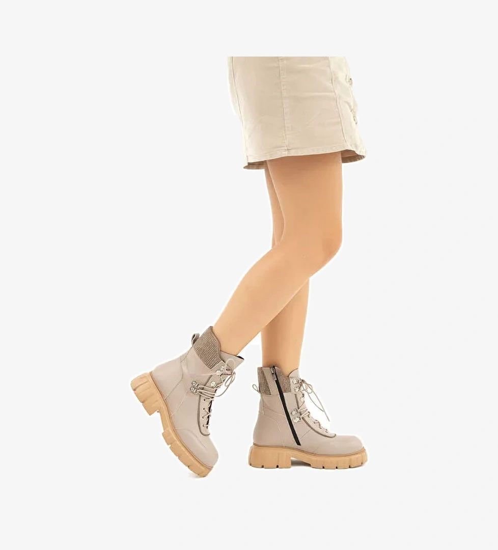 Tamer Tanca Kadın Hakiki Deri Vizon Casual Bot - Görsel 1