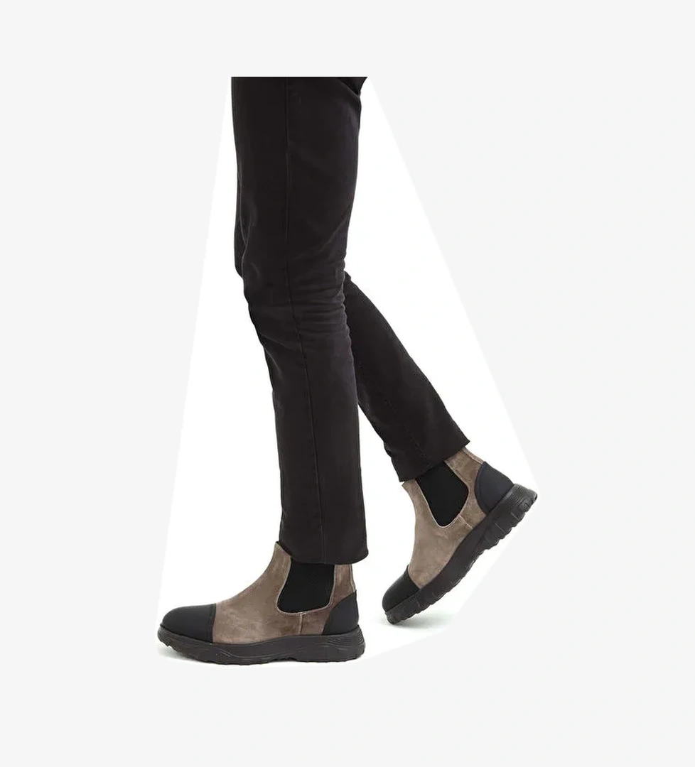 Tamer Tanca Erkek Hakiki Deri Vizon Süet Casual Bot - Görsel 1