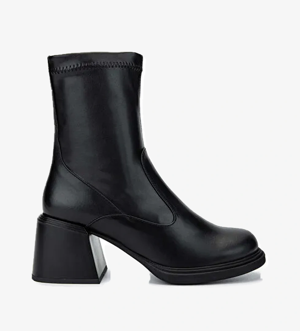 Tamer Tanca Kadın Hakiki Deri Siyah Analin Casual Bot - Görsel 1