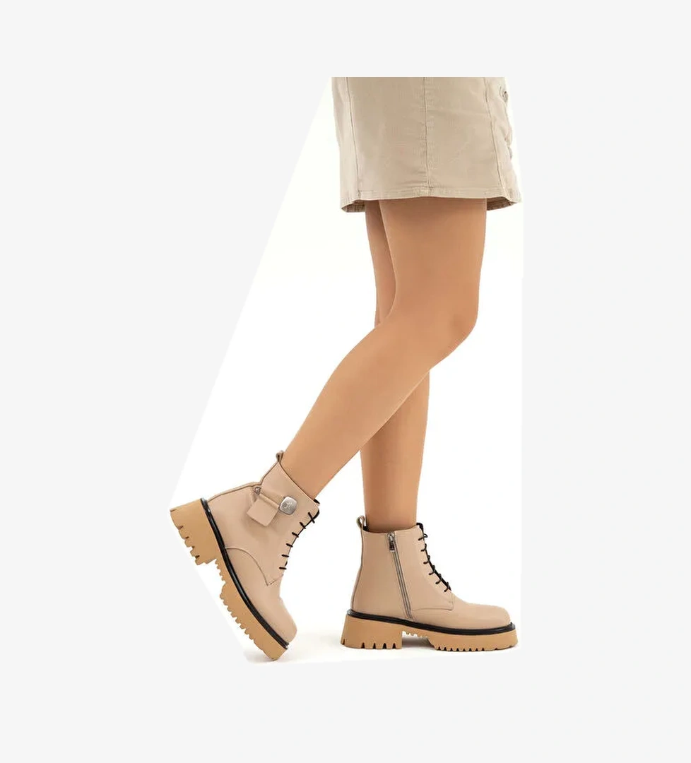 Tamer Tanca Kadın Hakiki Deri Vizon Casual Bot - Görsel 1