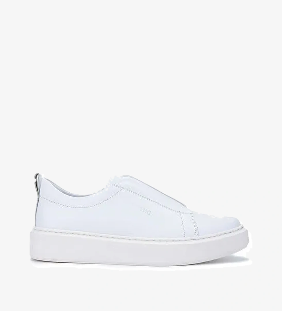 Tamer Tanca Erkek Hakiki Deri Beyaz Loafer Ayakkabı - Görsel 1